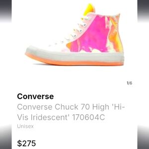 Converse Chuck 70 High Vis Iridescent Rainbow Hologram Metallic Unisex Festival